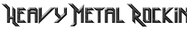 Heavy Metal Rocking font preview